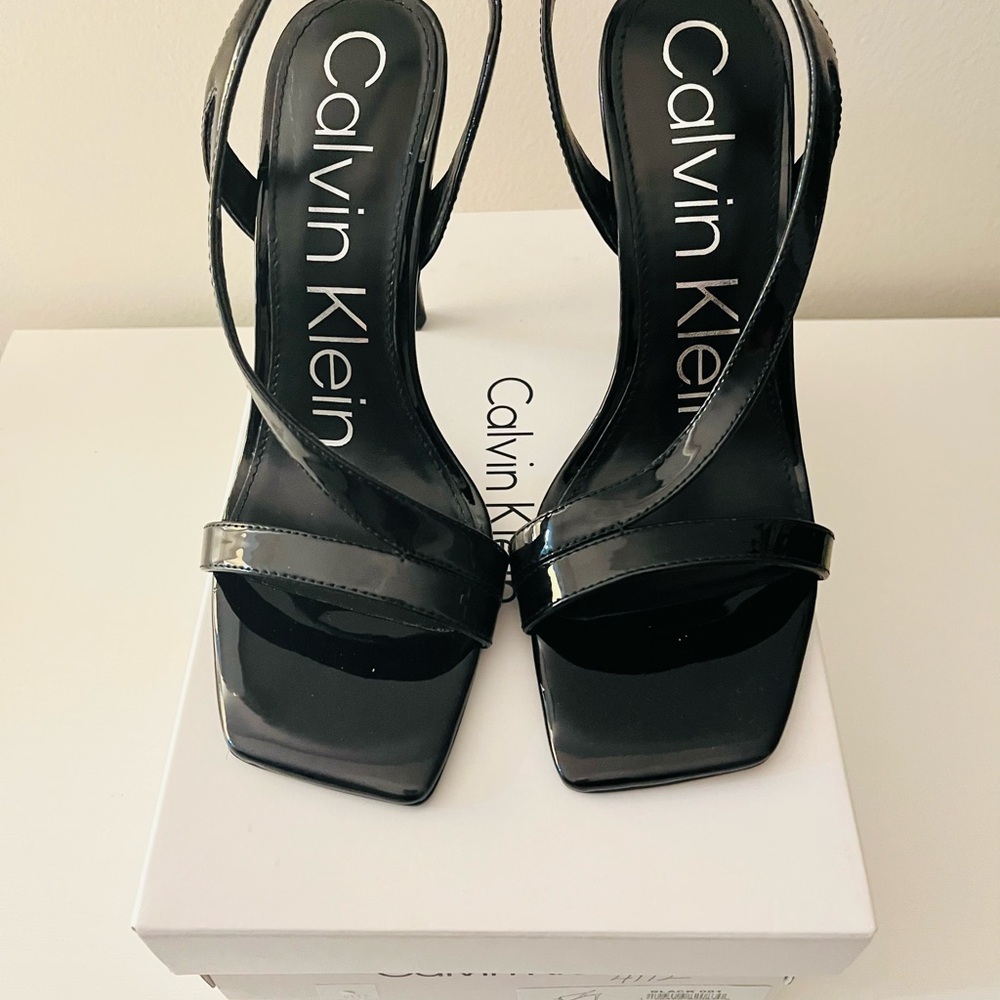 Calvin Klein Glossy Black Heels
